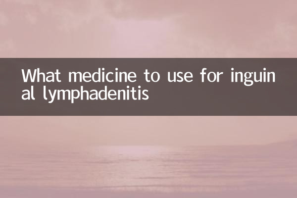 What medicine to use for inguinal lymphadenitis