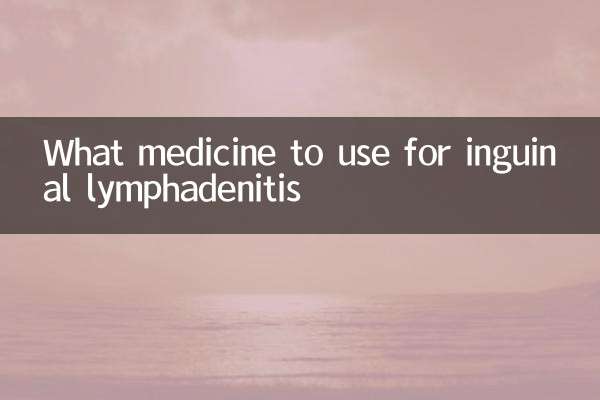 What medicine to use for inguinal lymphadenitis