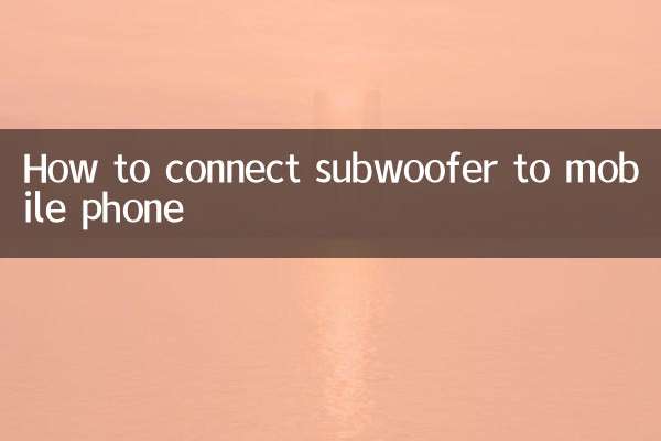 Comment connecter le caisson de basses au téléphone mobile