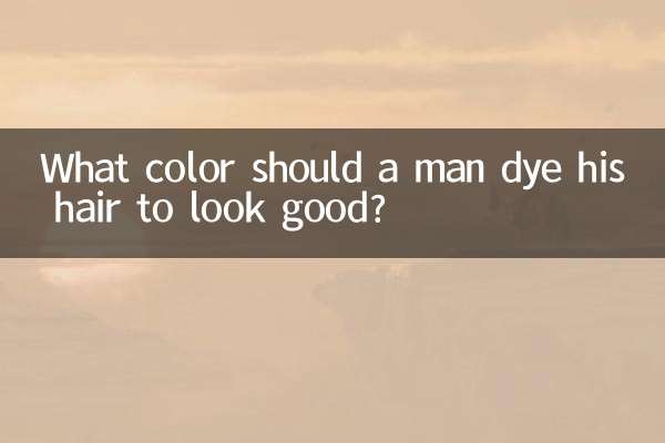 In welcher Farbe sollte ein Mann seine Haare färben, um gut auszusehen?