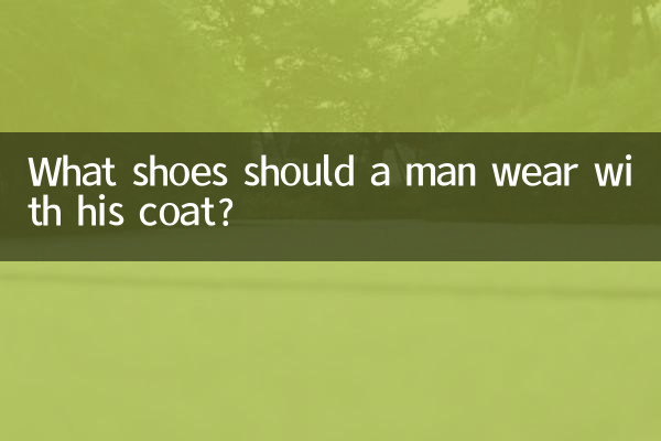 Che scarpe dovrebbe indossare un uomo con il cappotto?