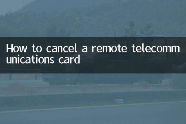 How to cancel a remote telecommunications card