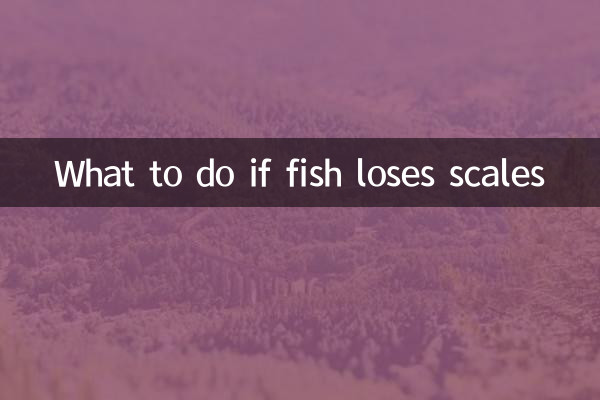 What to do if fish loses scales