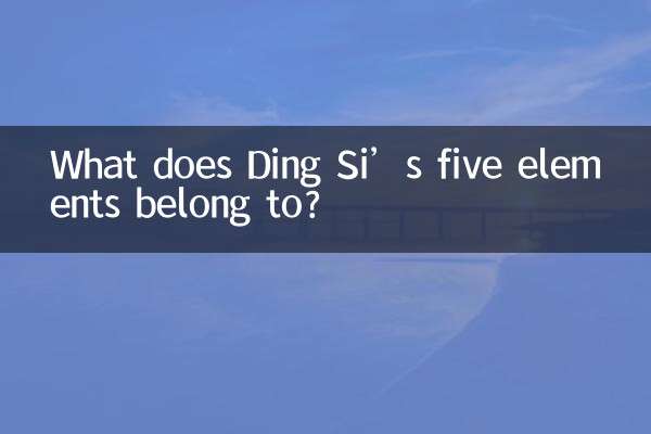 ¿A qué pertenecen los cinco elementos de Ding Si?