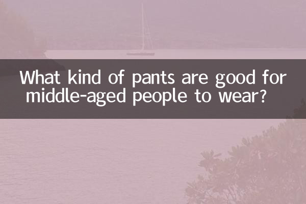 中高年が履きやすいパンツとはどんなパンツなのでしょうか？