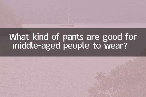 中高年が履きやすいパンツとはどんなパンツなのでしょうか？