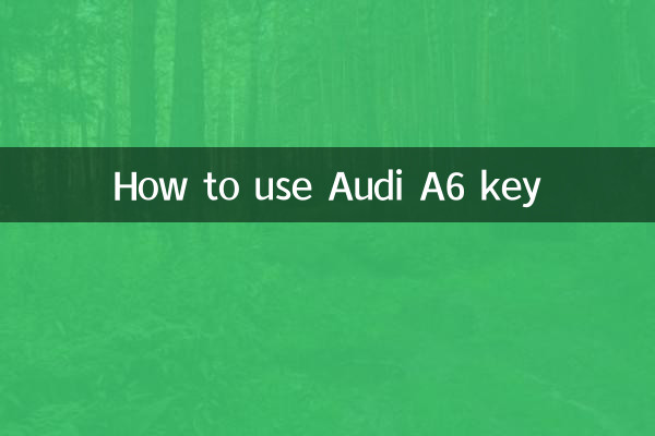 Como usar a chave Audi A6