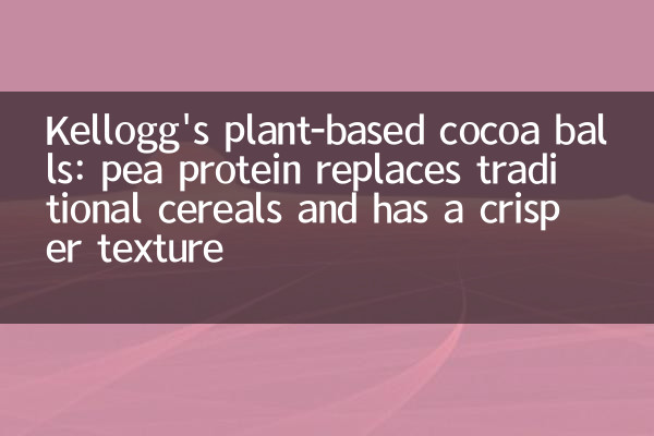 Какао-шарики на растительной основе Kellogg: Pea Protein заменяет традиционные злаки и имеет более четкую текстуру