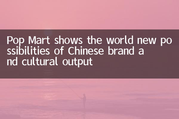 泡泡瑪特向世界展示中國品牌與文化輸出的全新可能