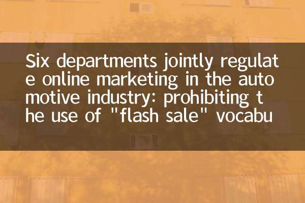 Six departments jointly regulate online marketing in the automotive industry: prohibiting the use of 