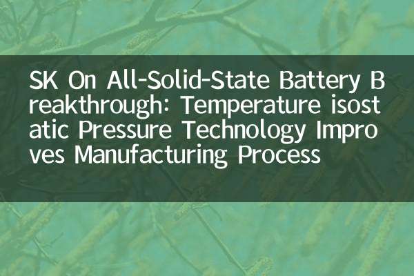 SK On All-Solid-State Battery Breakthrough: Temperature isostatic Pressure Technology Improves Manufacturing Process