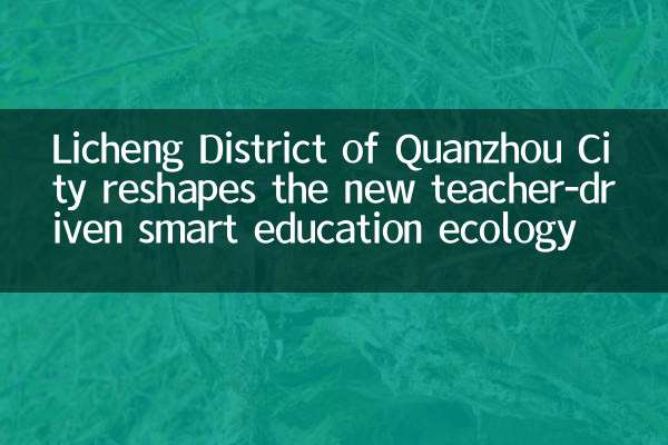 Quanzhou शहर के लिचेंग जिला नए शिक्षक-संचालित स्मार्ट शिक्षा पारिस्थितिकी को फिर से प्रस्तुत करते हैं