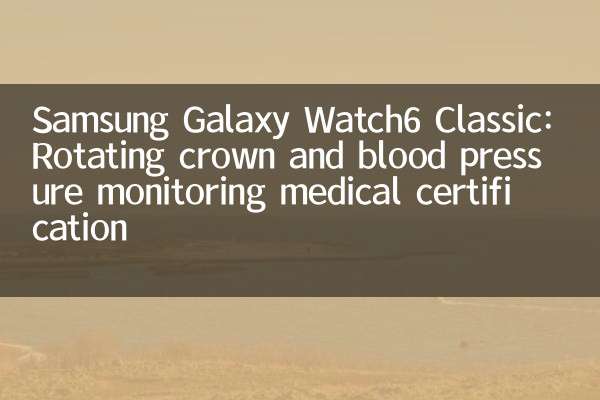 Samsung Galaxy Watch6 Classic: Medizinische Zertifizierung von Krone und Blutdrucküberwachung