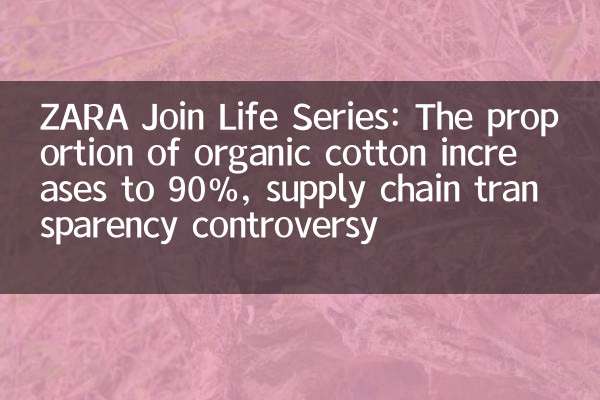 Zara присоединиться к Life Series: доля органического хлопка увеличивается до 90%, противоречие прозрачности цепочки поставок