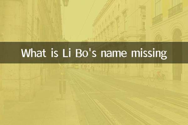 O que está faltando o nome de Li Bo