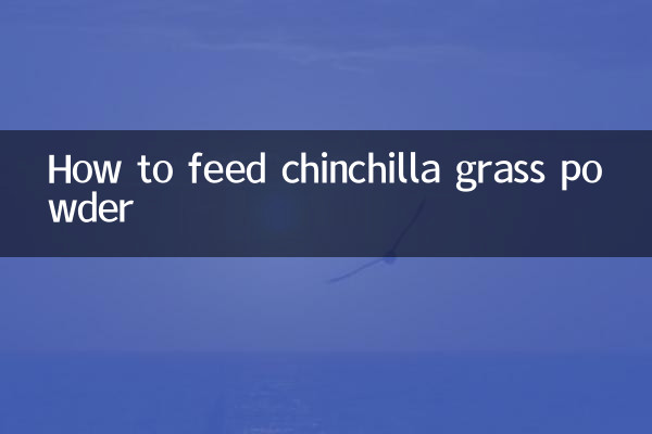 How to feed chinchilla grass powder