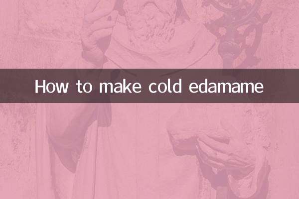 How to make cold edamame