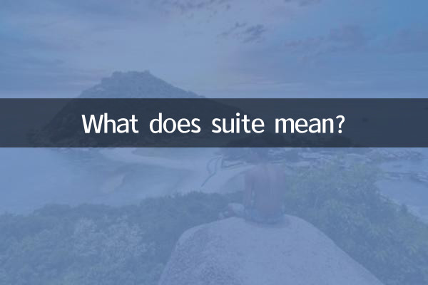 What does suite mean?