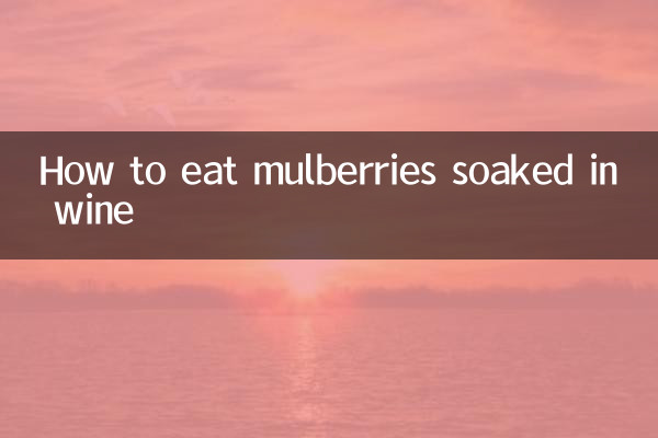 Comment manger des mûres trempées dans du vin