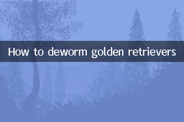 Comment vermifuger les golden retrievers