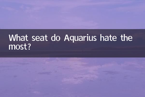 Qual è il posto che l'Acquario odia di più?