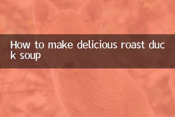 Come preparare una deliziosa zuppa di anatra arrosto