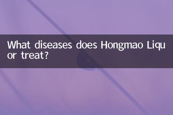 What diseases does Hongmao Liquor treat?