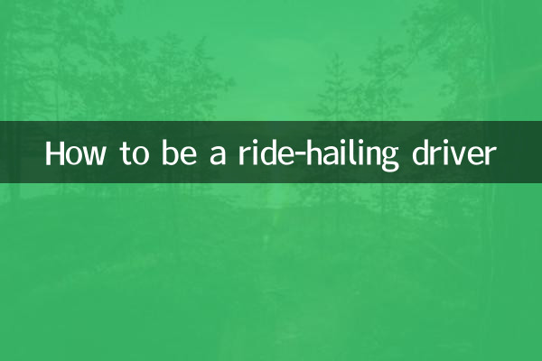 How to be a ride-hailing driver