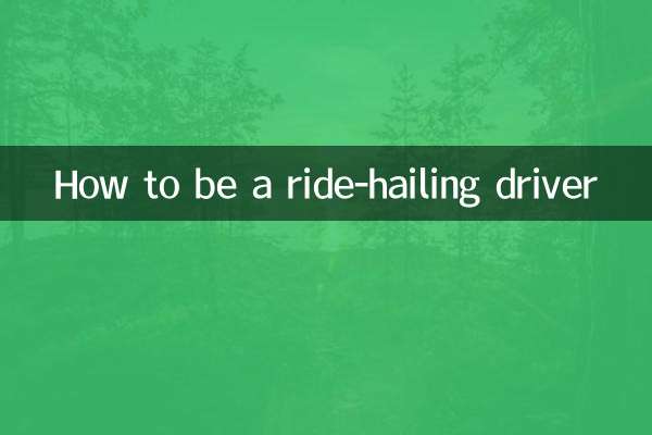 How to be a ride-hailing driver