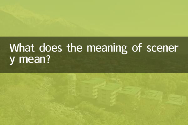 What does the meaning of scenery mean?