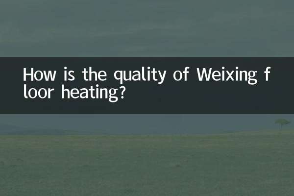 Com'è la qualità del riscaldamento a pavimento Weixing?