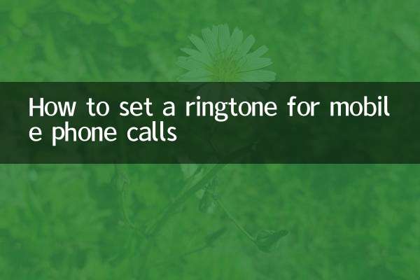 How to set a ringtone for mobile phone calls