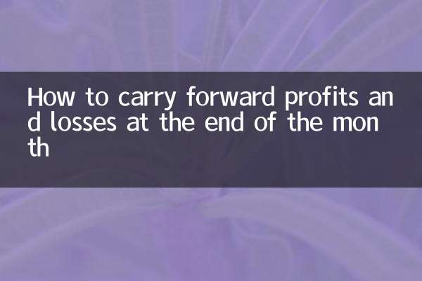 Como transportar lucros e perdas no final do mês