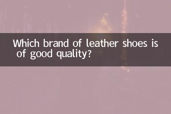 چمڑے کے جوتے کا کون سا برانڈ اچھے معیار کا ہے؟