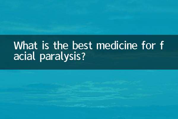 面瘫有什么药最好