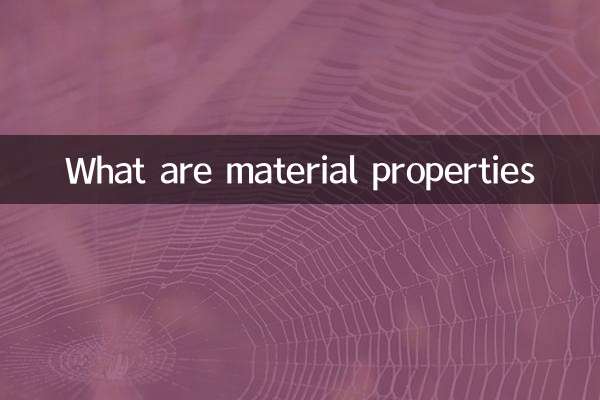 Quelles sont les propriétés des matériaux