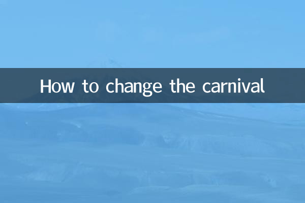 Come cambiare il carnevale