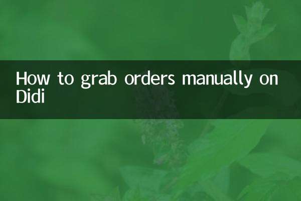滴滴怎么手动抢单