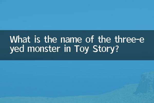 토이스토리에 나오는 눈 세개 달린 괴물의 이름은 무엇인가요?