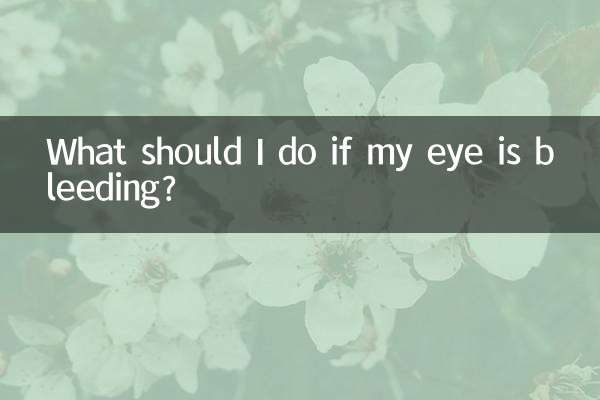 눈에서 피가 나는 경우 어떻게 해야 합니까?