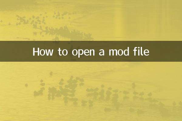 How to open a mod file