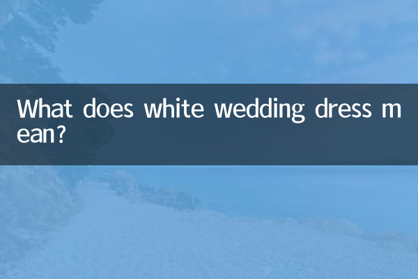 Que signifie la robe de mariée blanche ?