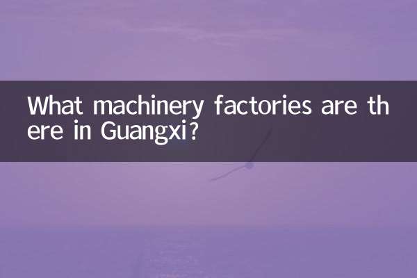 What machinery factories are there in Guangxi?