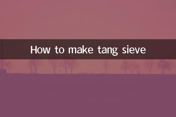 Como fazer peneira tang