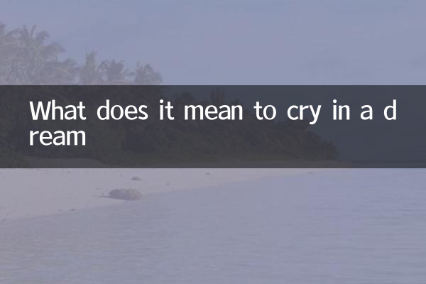꿈에서 울었다는 것은 무엇을 의미합니까?