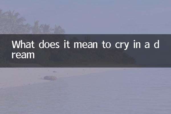 Was bedeutet es, im Traum zu weinen?