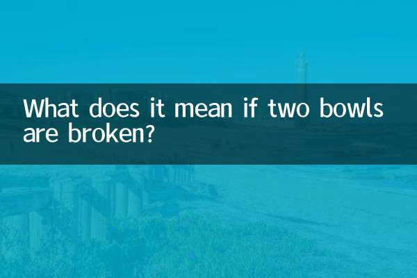그릇 두 개가 깨졌다면 무슨 뜻일까요?