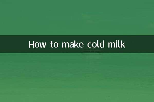 Come fare il latte freddo