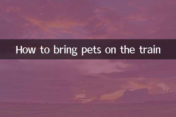 How to bring pets on the train
