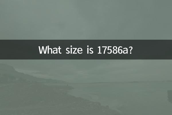 What size is 17586a?